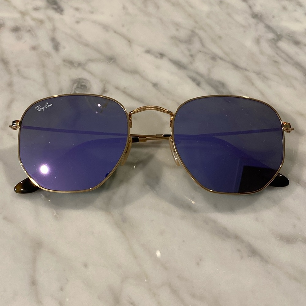 Ray-Ban hexagonal violet flash sunglasses